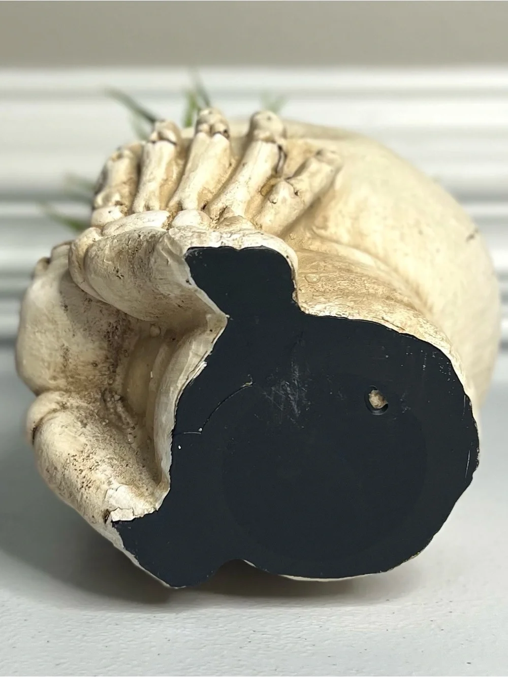 Gothic Resin Skull Flower Pot Planter